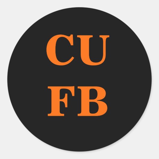 Dood voor FB Ronde Sticker (Voorkant)