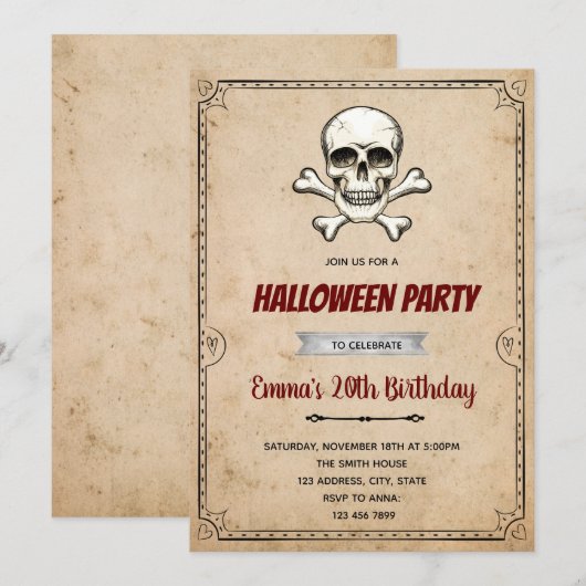 Dood voor mijn uitnodiging van 20 (Voorkant / Achterkant)