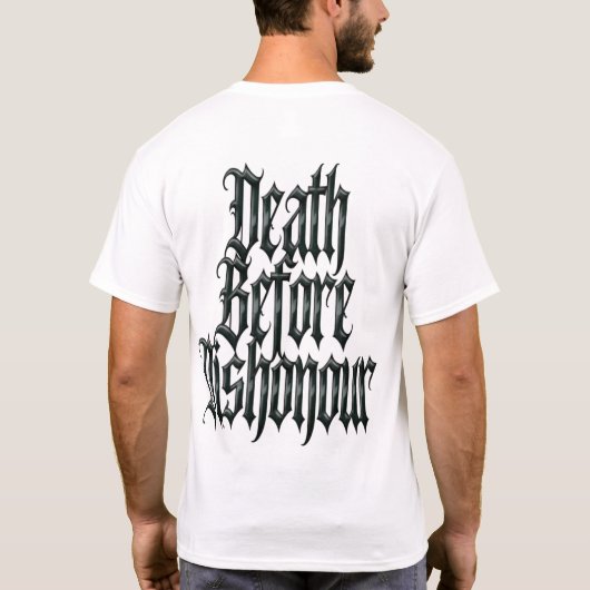 Dood Voor Oneer T-shirt (Achterkant)
