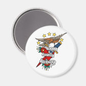 DOOD VOOR ONEER TATTOO ART PRINT MAGNEET (Voorkant / Achterkant)
