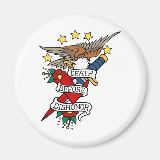 DOOD VOOR ONEER TATTOO ART PRINT MAGNEET (Voorkant)