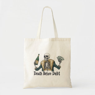 Dood Voor Schulden - Illustratie van een vintage s Tote Bag