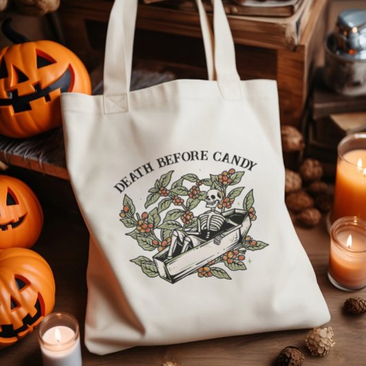 Dood Voor Snoep Skeleton Trick or treat Bag Tote Bag