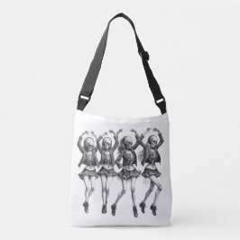 Dood vrouwen dansen crossbody tas