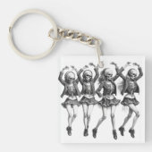 Dood vrouwen dansen sleutelhanger (voorkant)