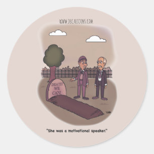 Dood We kunnen een Klassieke Ronde Sticker maken