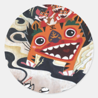 Dood ze met lachjes van Martin Hsu Ronde Sticker