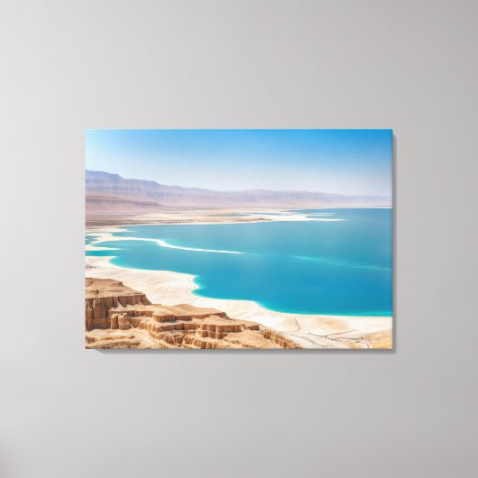 Dood Zee in Israël Canvas Afdruk (Voorkant)