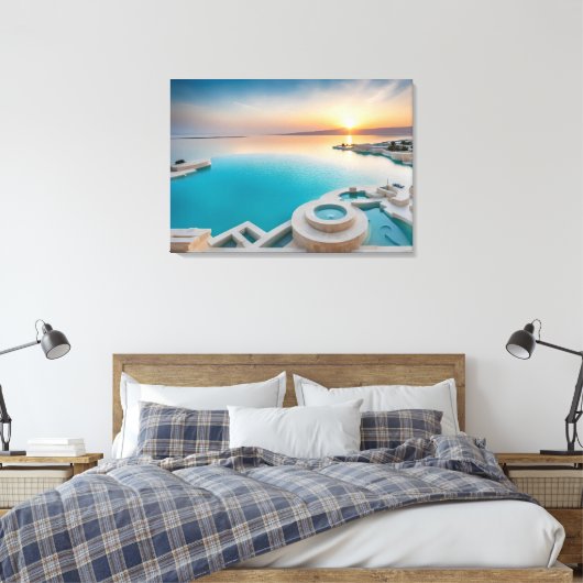 Dood Zee in Israël Canvas Afdruk (Insitu (Slaapkamer))