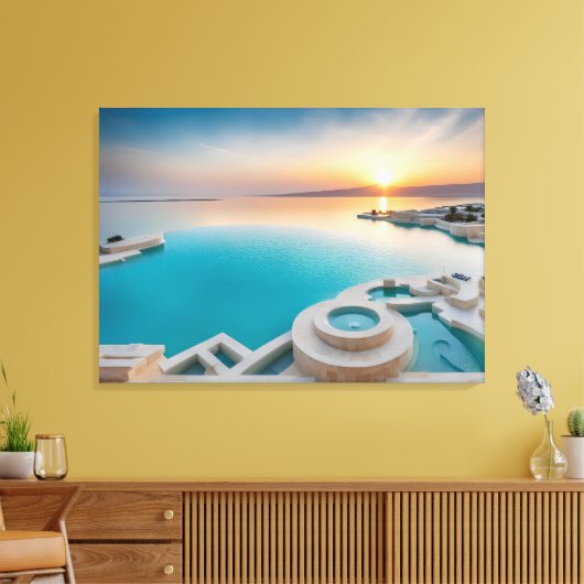 Dood Zee in Israël Canvas Afdruk (Insitu (Woonkamer))