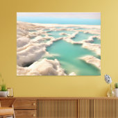 Dood zee in Israël Canvas Afdruk (Insitu (Woonkamer))