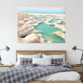 Dood zee in Israël Canvas Afdruk (Insitu (Slaapkamer))