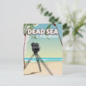 Dood Zee voor een vakantie! Reisposter Briefkaart (Staand voorkant)