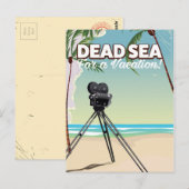 Dood Zee voor een vakantie! Reisposter Briefkaart (Voorkant / Achterkant)