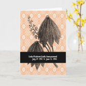 Doodaankondiging voor Vrouw met het Plant van de U Kaart (Gele Bloem)