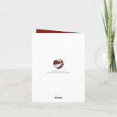 doodbloemen maroon basketbal meisjes verjaardag kaart (Achterkant)