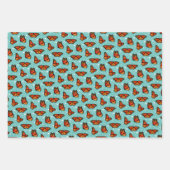 doodbloemen van de witte patrimonarchvlinder inpakpapier vel (Voorkant 2)