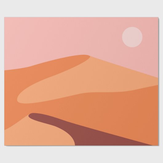 Doodduinen minimalistisch landschap cadeaupapier (Vlak)