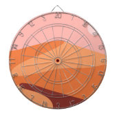 Doodduinen minimalistisch landschap dartbord (Voorkant)