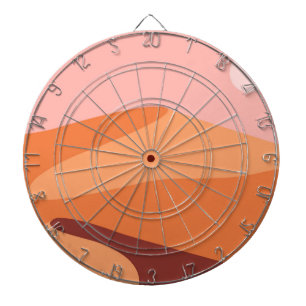 Doodduinen minimalistisch landschap dartbord