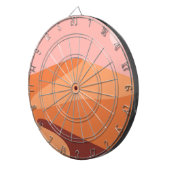 Doodduinen minimalistisch landschap dartbord (Voorkant Rechts)