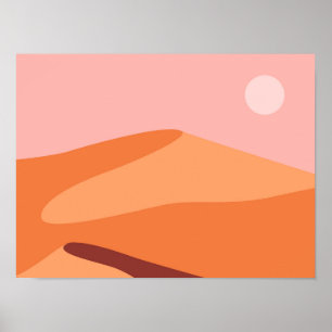 Doodduinen minimalistisch landschap poster