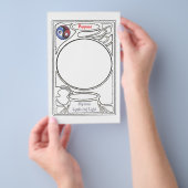 Doodelen op het symbool van Doel Flyer (Hand)