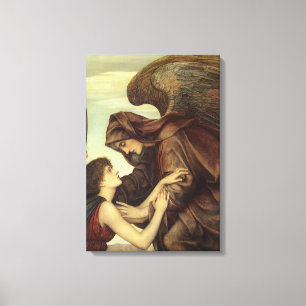 Doodelsengel door Evelyn De Morgan Canvas Afdruk