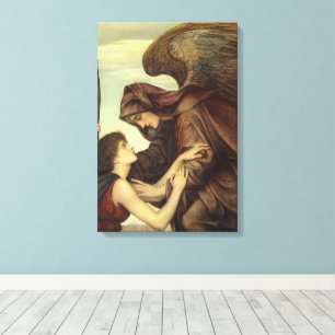 Doodelsengel door Evelyn De Morgan Canvas Afdruk