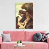 Doodelsengel door Evelyn De Morgan Canvas Afdruk (Insitu (Woonkamer))