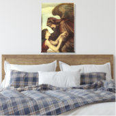 Doodelsengel door Evelyn De Morgan Canvas Afdruk (Insitu (Slaapkamer))