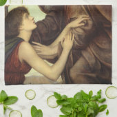 Doodelsengel door Evelyn De Morgan Theedoek (Gevouwen)