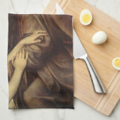 Doodelsengel door Evelyn De Morgan Theedoek (Quarter Fold)