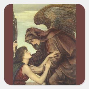 Doodelsengel door Evelyn De Morgan Vierkante Sticker