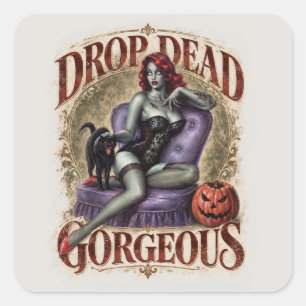 Doodengekke Zombie Pin-Up Horror Sticker