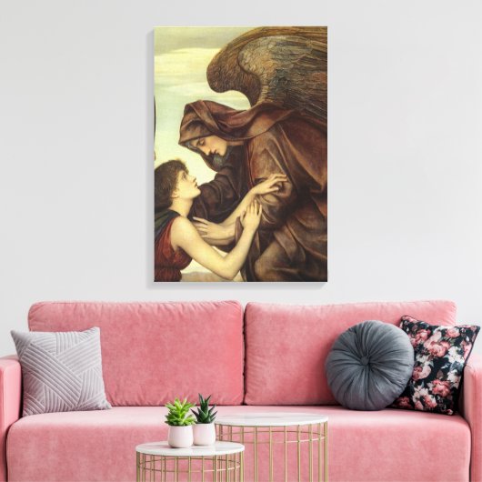 Doodengel van Evelyn De Morgan Canvas Afdruk (Insitu (Woonkamer))
