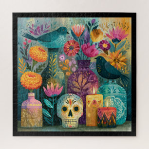 Doodenherdenking Suiker Skull Ofrenda Altaar Legpuzzel