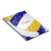 doodfloral blue boho volleyball notitieboek (Rechterzijde)