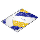 doodfloral blue boho volleyball notitieboek (Linkerzijde)