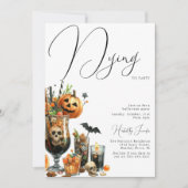 Doodgaan op het Feest Volwassen Halloween Feest Kaart (Voorkant)