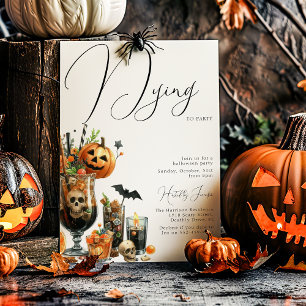 Doodgaan op het Feest Volwassen Halloween Feest Kaart