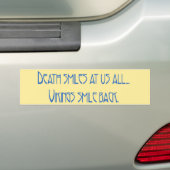 doodglimlach bumpersticker (Op auto)