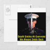 Doodglimlach op iedereen die we altijd terugglimla briefkaart (Voorkant / Achterkant)