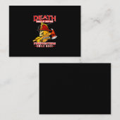 Doodglimlachen bij brandweermannen visitekaartje (Voorkant / Achterkant)