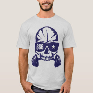 doodhaltere tete 666 musculation 5 bodybuildin t-shirt