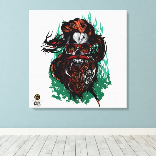 Doodhoofd G-Skulls Renegade series 10 of 12 Canvas Afdruk (Insitu (Houten vloer))