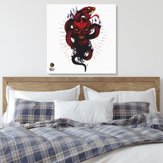 Doodhoofd G-Skulls Renegade series 12 of 12 Canvas Afdruk (Insitu (Slaapkamer))