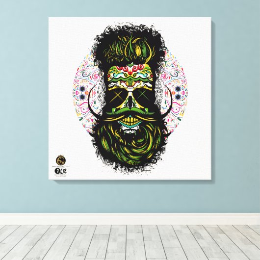 Doodhoofd G-Skulls Renegade series 7 of 12 Canvas Afdruk (Insitu (Houten vloer))