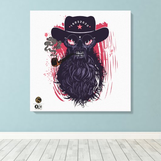 Doodhoofd G-Skulls Renegade series 8 of 12 Canvas Afdruk (Insitu (Houten vloer))