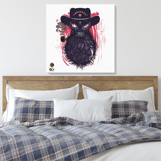 Doodhoofd G-Skulls Renegade series 8 of 12 Canvas Afdruk (Insitu (Slaapkamer))